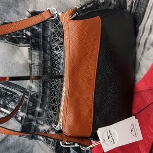 Over Earth black and brown purse